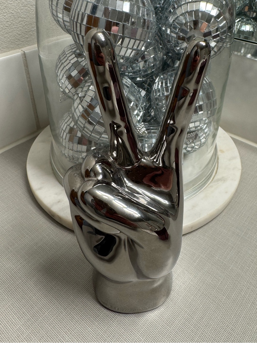 Silver Peace Sign - Picture 2 of 3